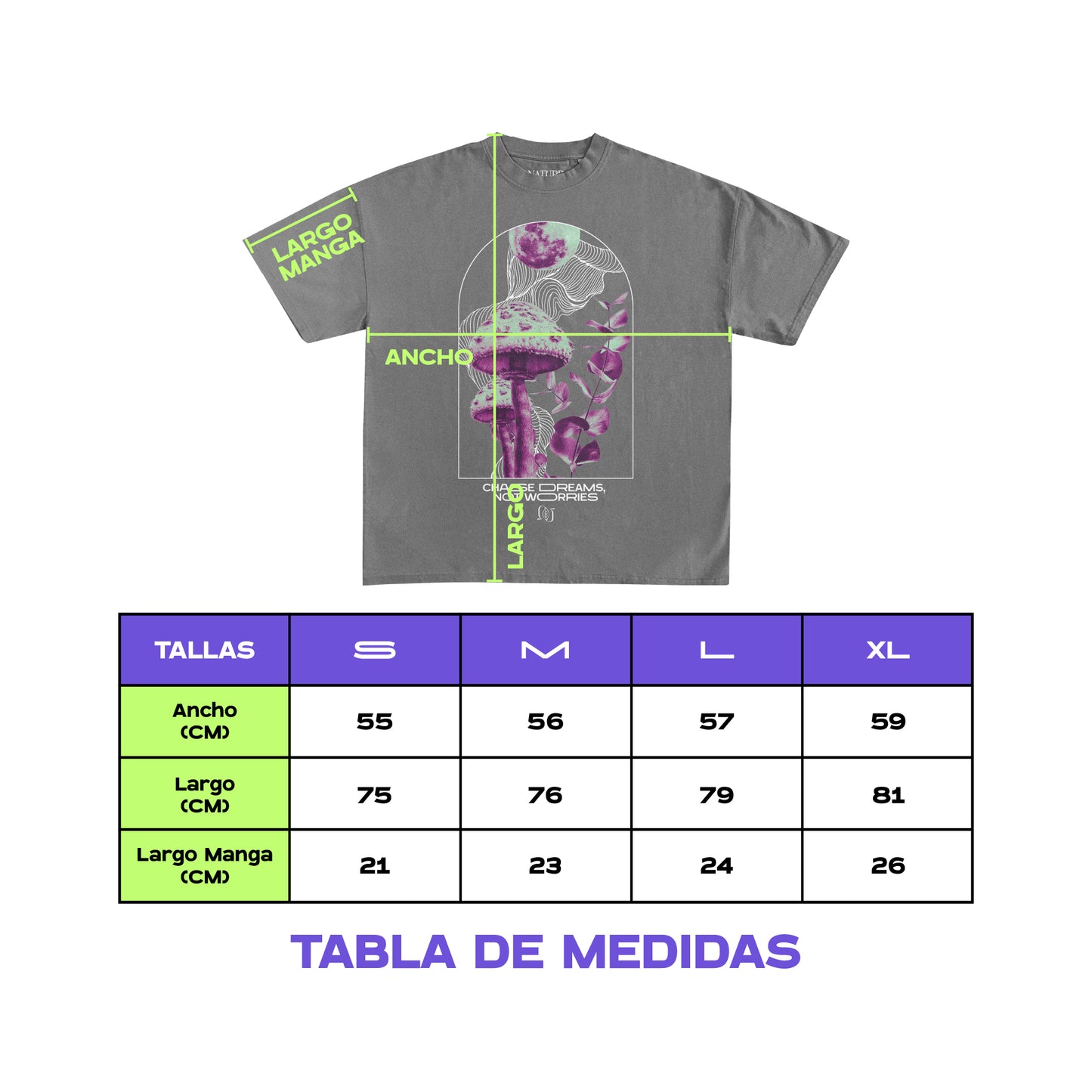 Mycelium Collection | SERENITY Oversized T-Shirt