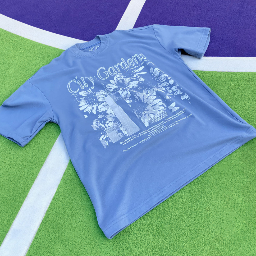City Gardens Collection | Oversized T-Shirt - Blue