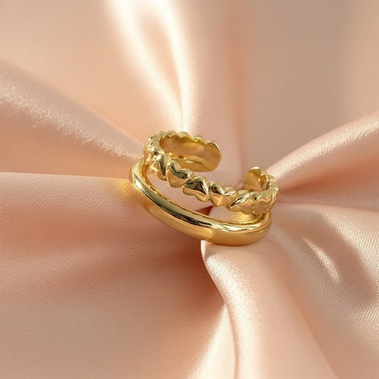 INYMA | Anillo Doble Corazón