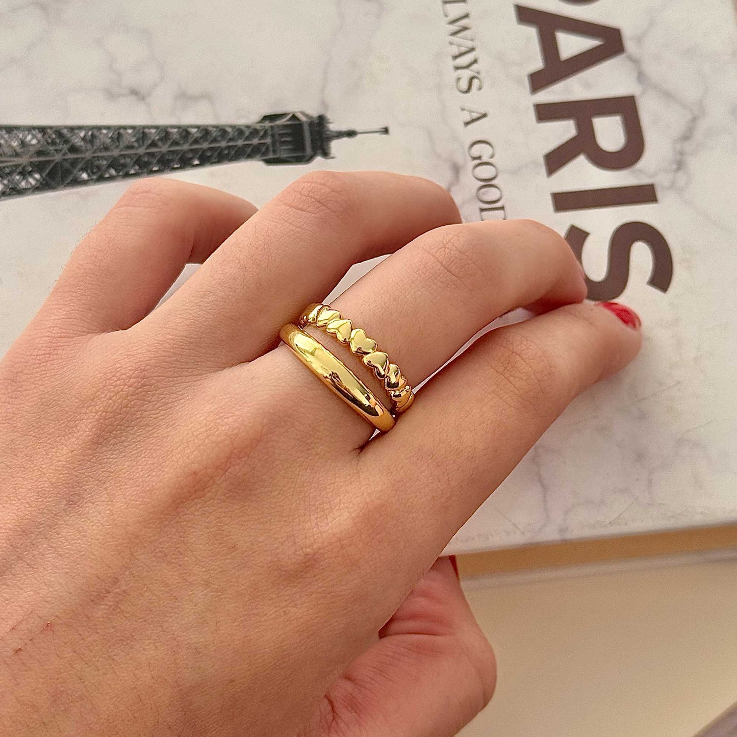 INYMA | Anillo Doble Corazón