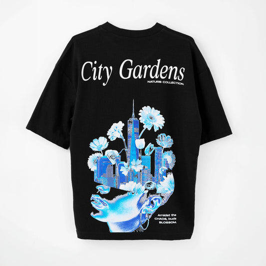 City Gardens Collection | Oversized T-Shirt - Black